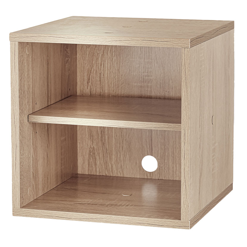 送料無料】 木製収納ボックス 組立式 扉無し 棚板高さ調節可能 SB930