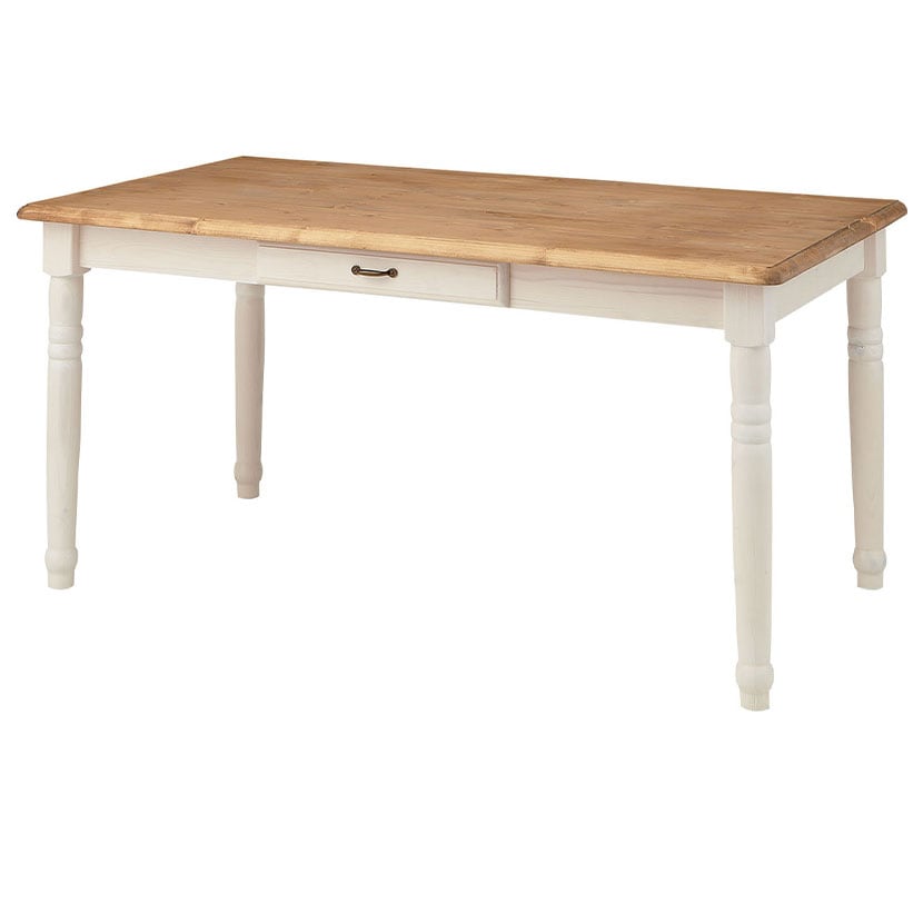 722 ダイニングテーブル 引き出し4個付き 北欧カントリー 木製