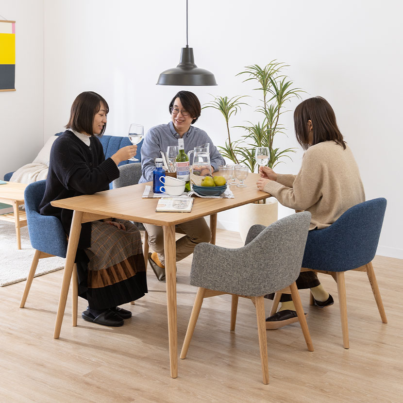 送料無料】 ダイニングチェア 回転チェア 肘付きチェア ナチュラル脚