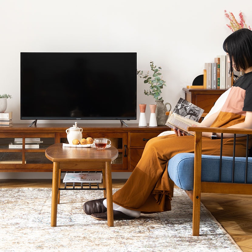 送料無料】 センターテーブル アンティーク風 ローテーブル リビング