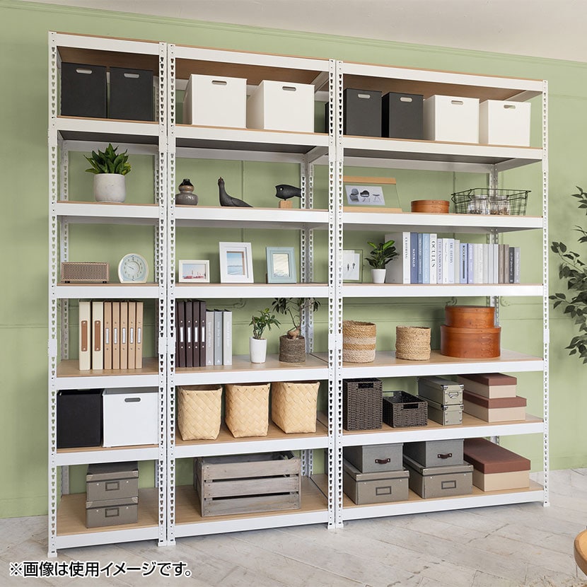 送料無料】 スチールラック 5段 ラック シェルフ 棚 メタル&ウッド