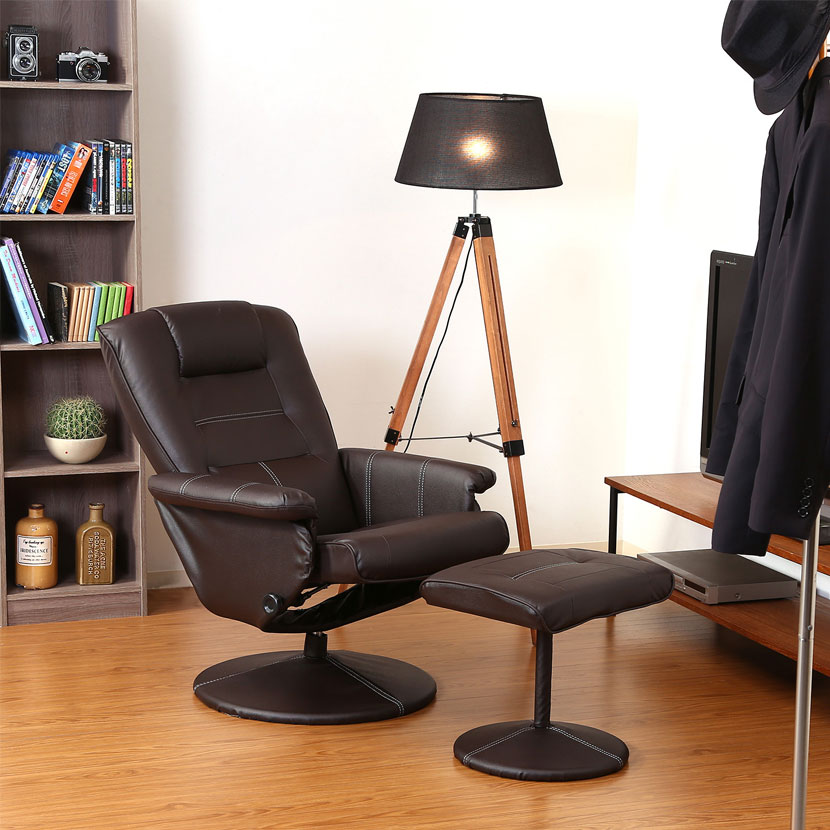 送料無料】 パーソナルチェアー マリーノ オットマン付属