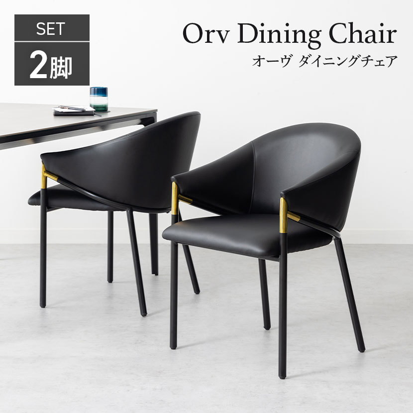 送料無料】 【2脚セット】ダイニングチェア オーヴ ORV 肘付き 椅子