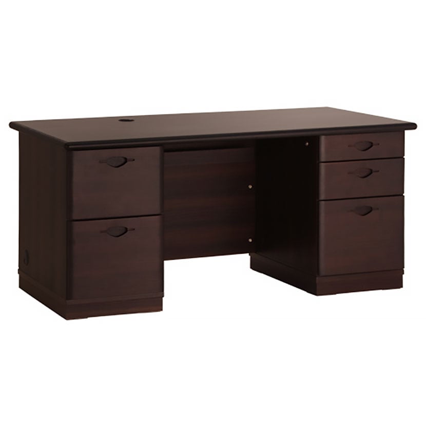 送料無料】 【日本製】大川家具 社長机 役員用デスク 両袖机 役員用