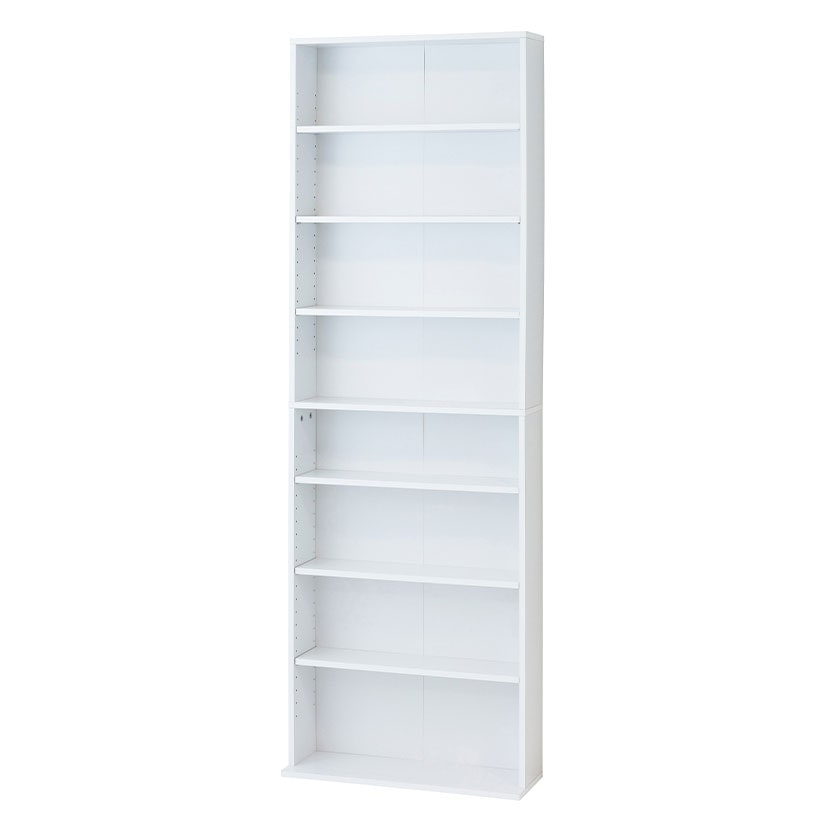 送料無料】 本棚 書棚 ハイタイプ 8段 可動棚 大容量 シェルフ