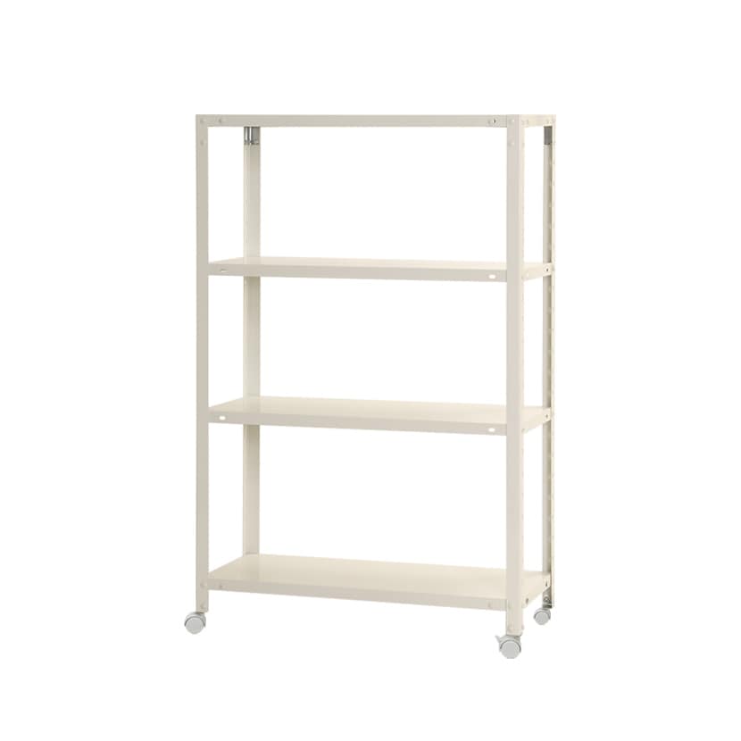 送料無料】 【本体】スチールラック スリムラック 4段 キャスター付き