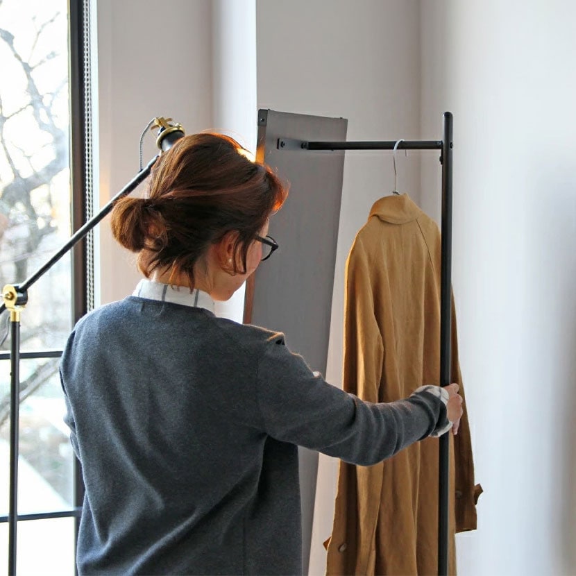 送料無料】 市場 anthem ミラーハンガー ウォールナット 姿見 ハンガー