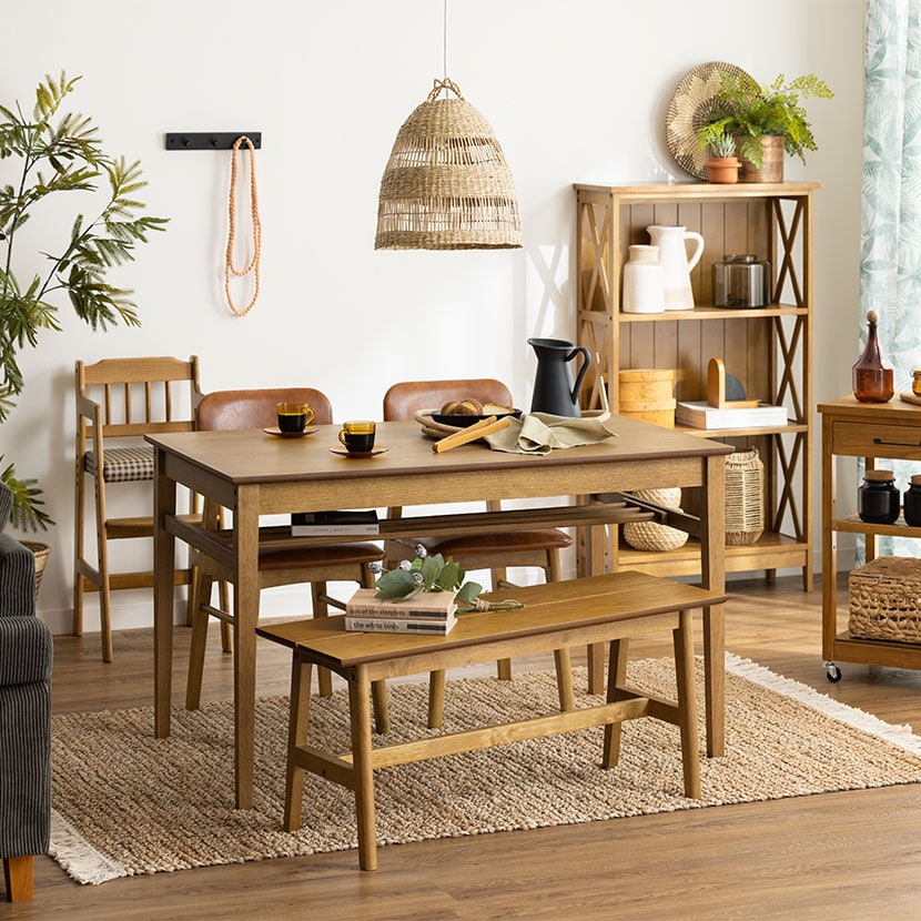 送料無料】 4人用 ダイニングセット 4点 (幅1200mmテーブル + チェア