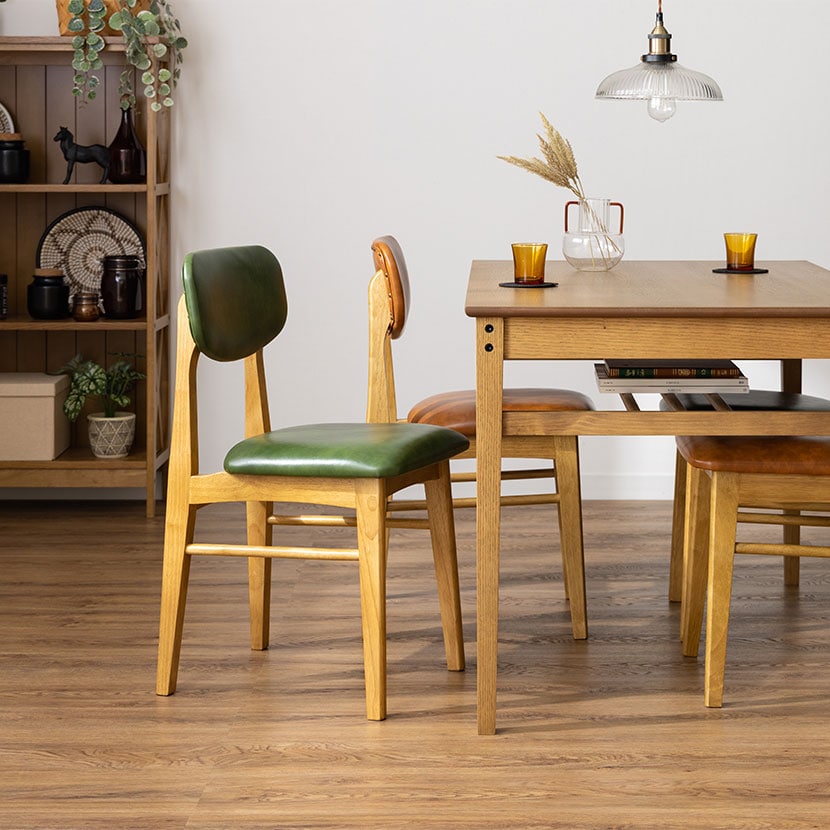 送料無料】 4人用 ダイニングセット 5点 (幅1200mmテーブル + チェア