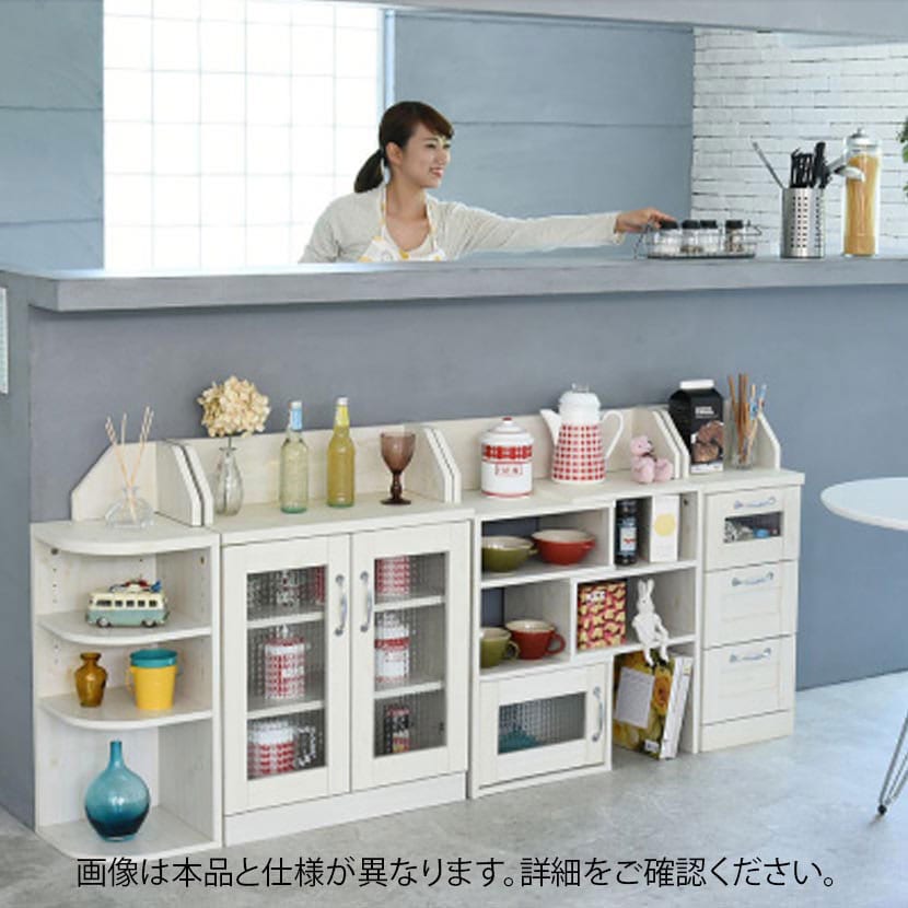 送料無料】 【Lycka land】 カウンター下収納 コーナーラック 幅290