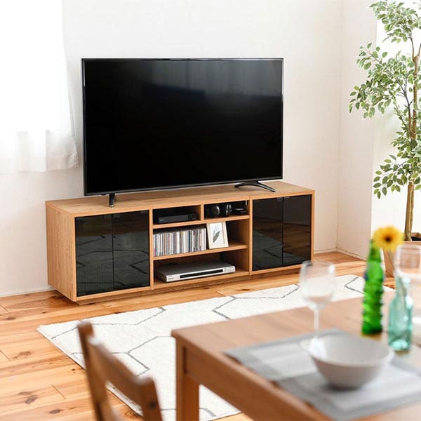 送料無料】 テレビラック テレビ台 リビングボード ハイタイプ ガラス
