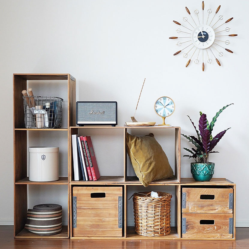 送料無料】 ACME Furniture トロイ オープンシェルフ 幅350×奥行320×高