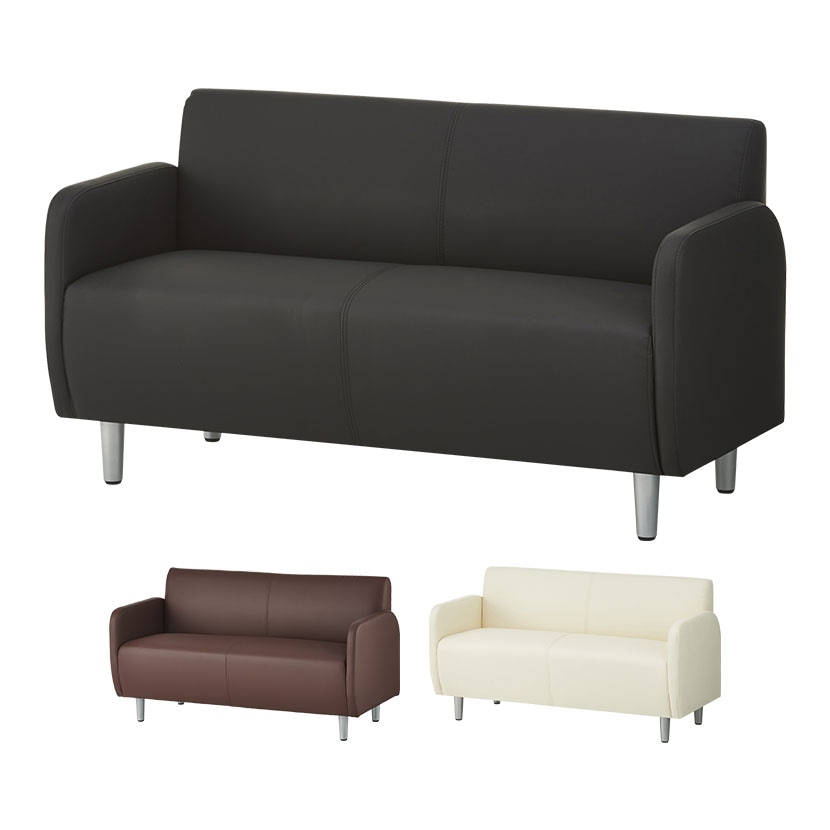 送料無料】 応接ソファ オフィスソファ 二人掛けソファー PVCレザー 幅