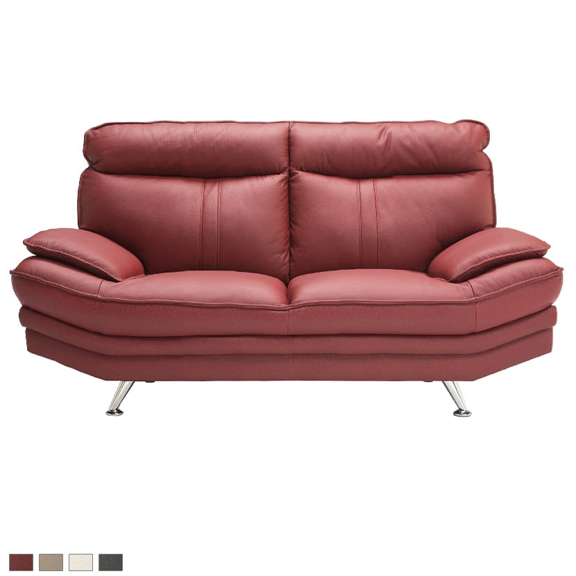 送料無料】 2人掛け ソファ イタリア製厚革 レザー ソファ ハイバック