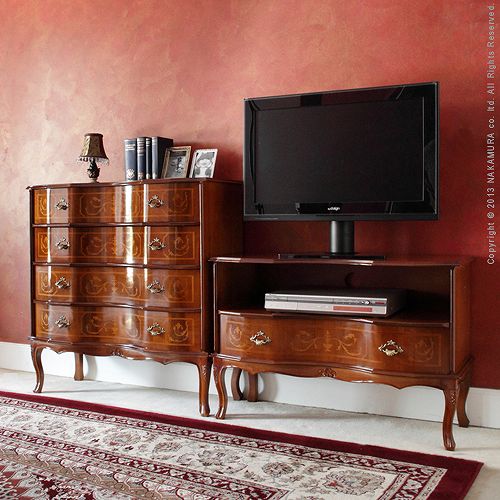 送料無料】 ヴェローナクラシック 猫脚テレビボード 幅870mm イタリア