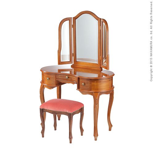 送料無料】 ヴェローナクラシック 猫脚象嵌ドレッサー&スツール