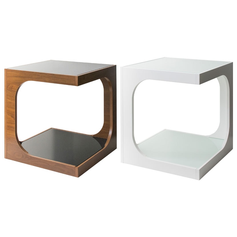 送料無料】 サイドテーブル 2段 ARCA(アルカ)幅400×奥行400×高さ450mm