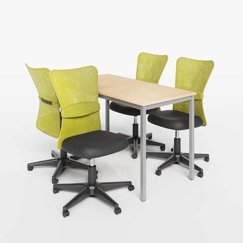 送料無料】 【4人用 会議セット】会議用テーブル 幅1200×奥行600×高さ