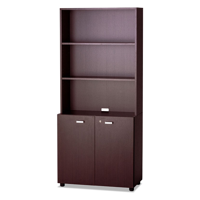 送料無料】 【法人様限定】WD 木製キャビネット 5段 上段オープン 下段