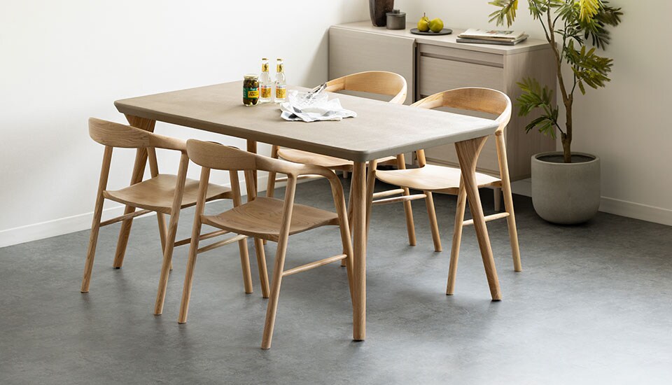 送料無料】 4人用 ダイニングテーブルセット 5点(幅1500mm 食卓