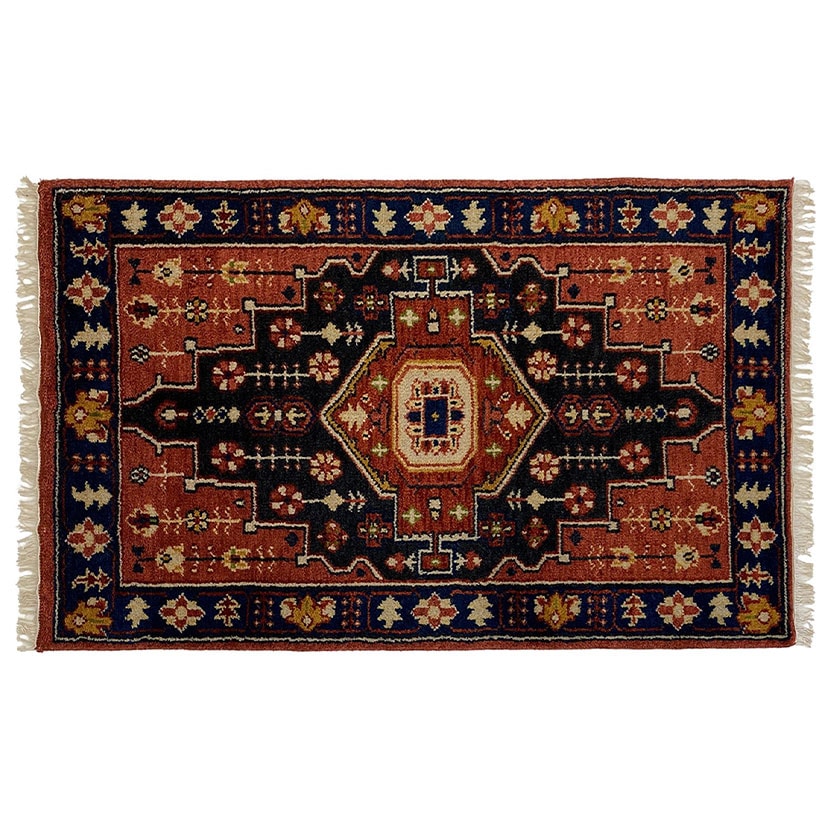 送料無料】 トライバルラグ MADRAS ラグ カーペット 絨毯 シャギー