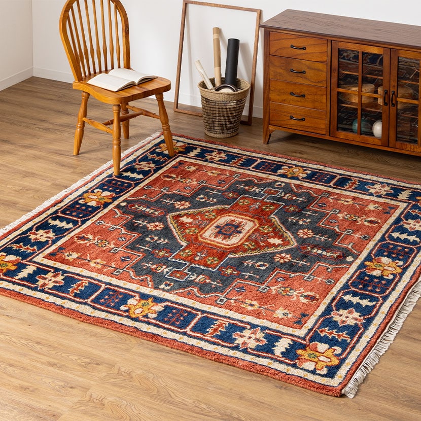 送料無料】 トライバルラグ MADRAS ラグ カーペット 絨毯 シャギー