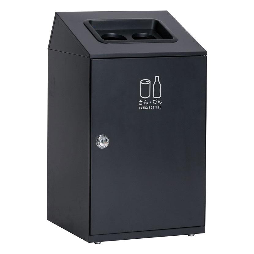 送料無料】 テラモト ニートSTF かん・びん用 ゴミ箱 67L 丸穴