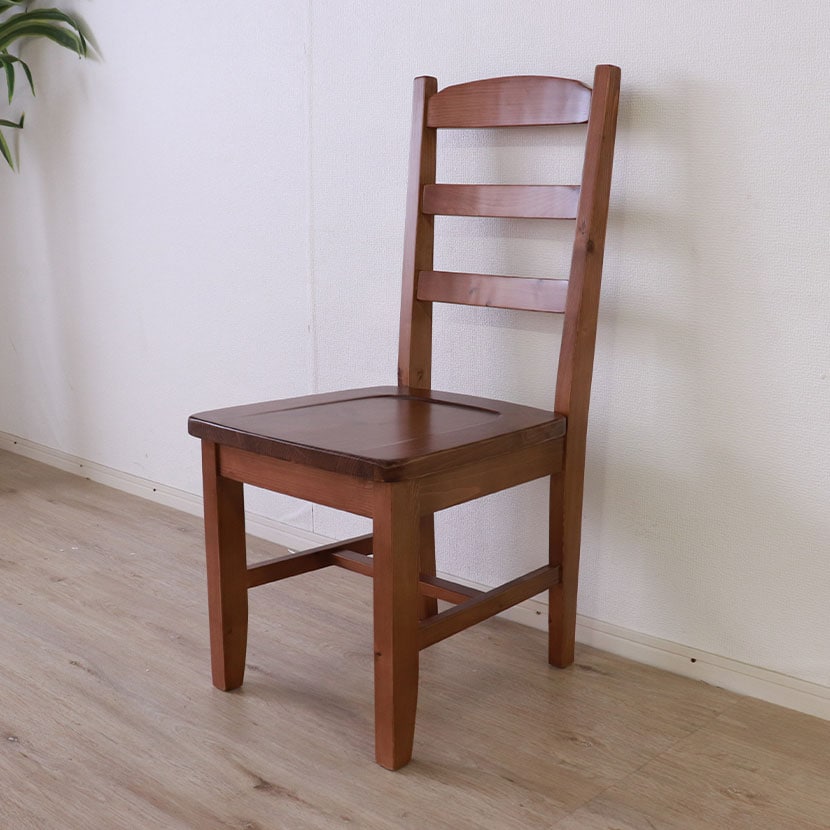 送料無料】 2脚セット ダイニングチェア 板座 カントリー ナチュラル