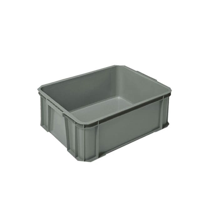 送料無料】 ヒシ S型コンテナ 有効内寸660×500×234mm グレー S-83の