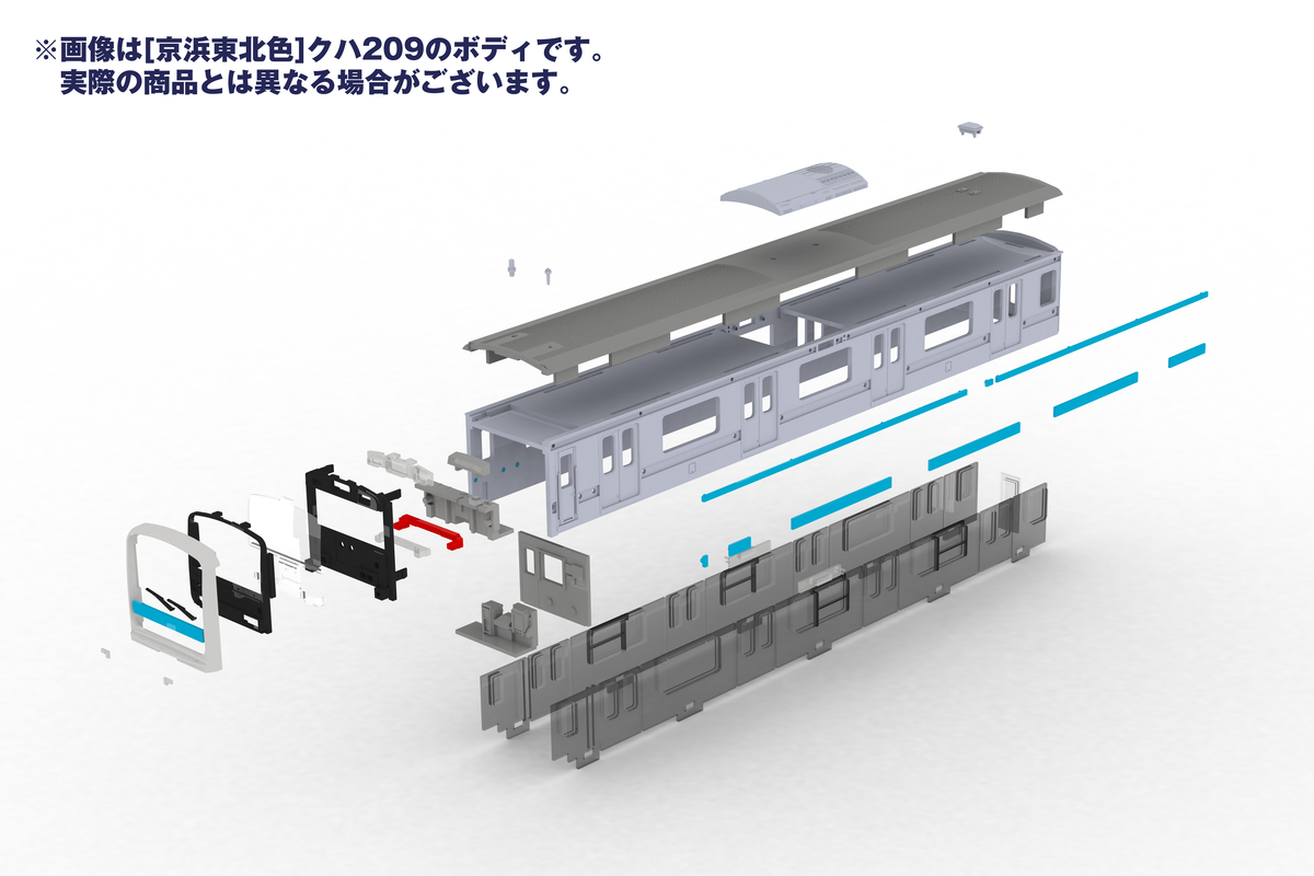 クハ209・クハ208キット JR東日本209系直流電車タイプ(京浜東北色