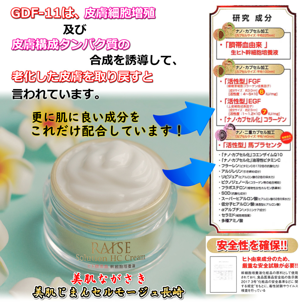 50％OFF！ レイズ ソリューション HC クリーム 30g 臍帯血由来 生