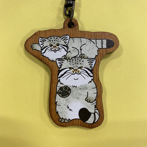 マヌルネコ イニシャルキーホルダー T | 神戸どうぶつ王国NS