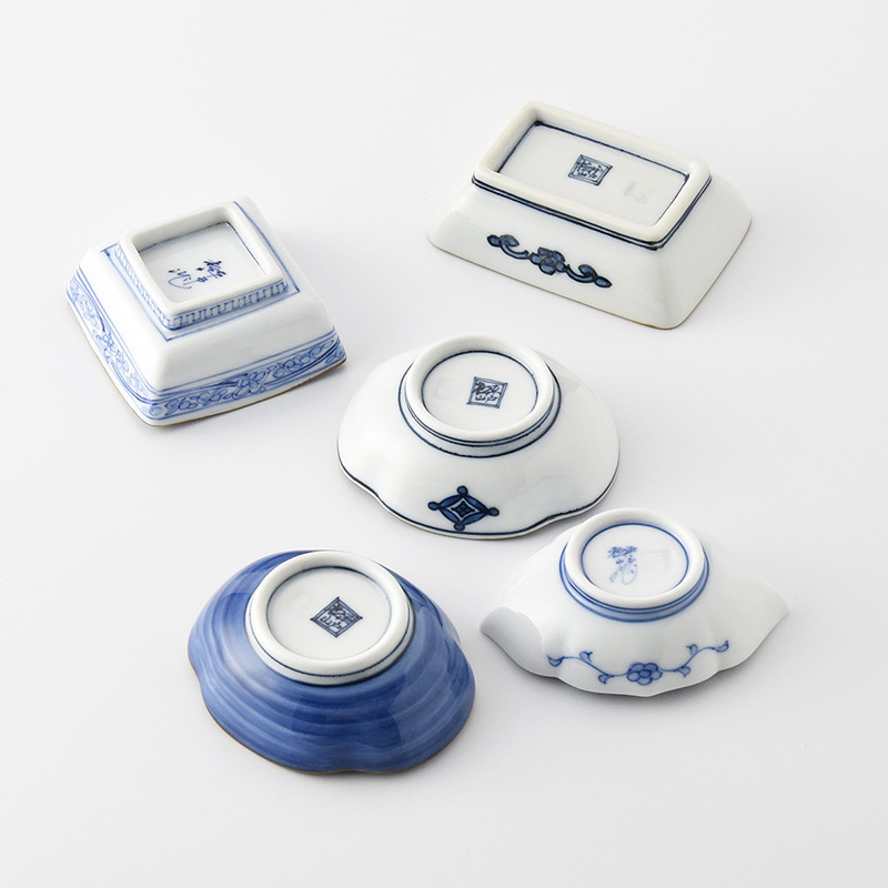 平戸松山】豆皿 セット（5種） | 三川内焼オンライン・ショップ