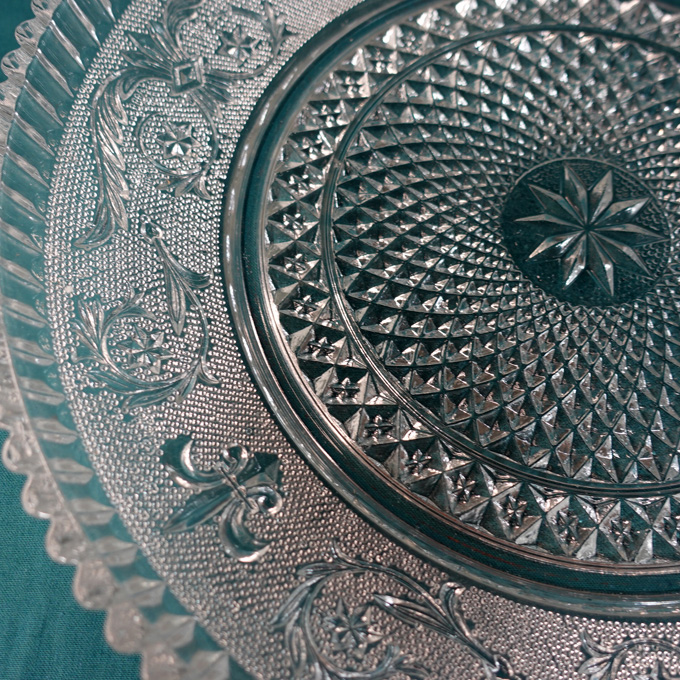 昭和レトロなガラス食器 大皿 HOYA GLASS中皿 中鉢 蓋つき深鉢