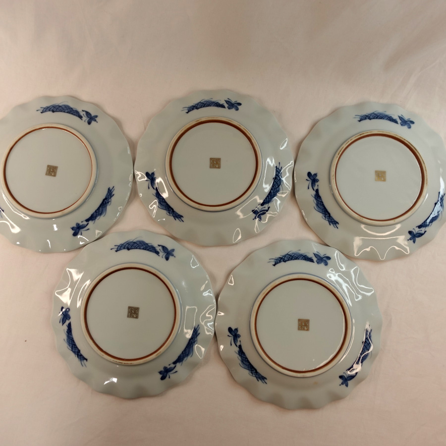 美濃焼 龍峯窯 花鳥金彩 銘々皿 5客 | WE21ジャパン