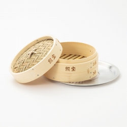 照宝 竹せいろ一段 蒸し板セット21cm | 中華街 照宝