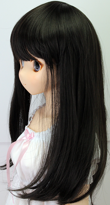 SSドール用ウィッグ ロングストレート ライトブラック