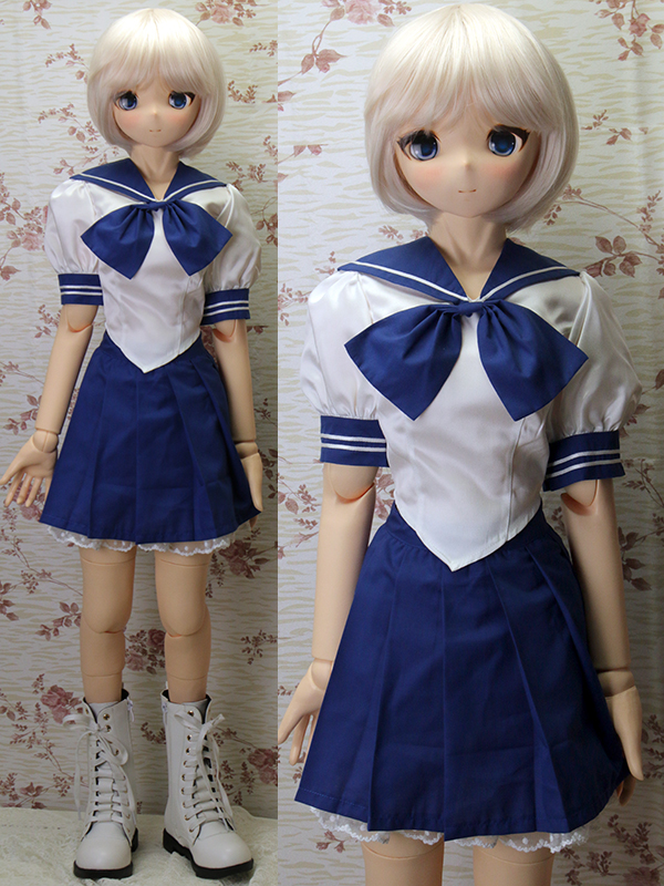 SSドール用衣装 セーラー服セット 青 | otocolleshop