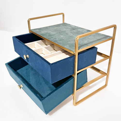 ディスプレイ用品】 アクセサリー/ジュエリーボックス 2段 引き出し