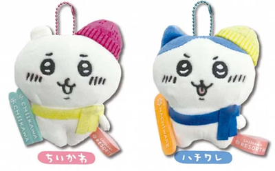 冬季リゾート限定 ちいかわ ・ハチワレ ぬいぐるみキーチェーン- 信州