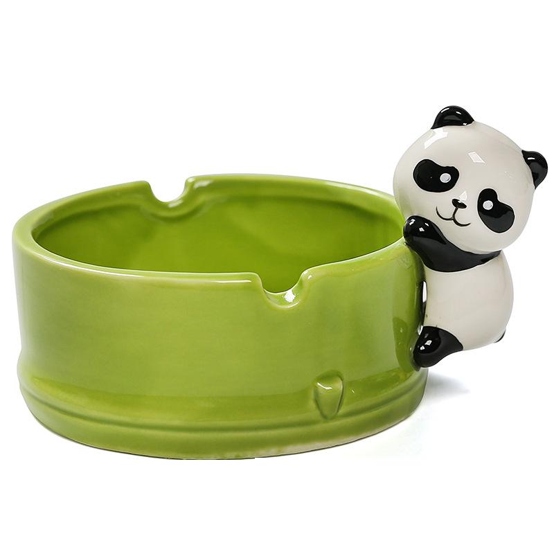 楽天市場】灰皿 かわいい パンダ 陶磁器製 灰飛散防止 卓上 置き物