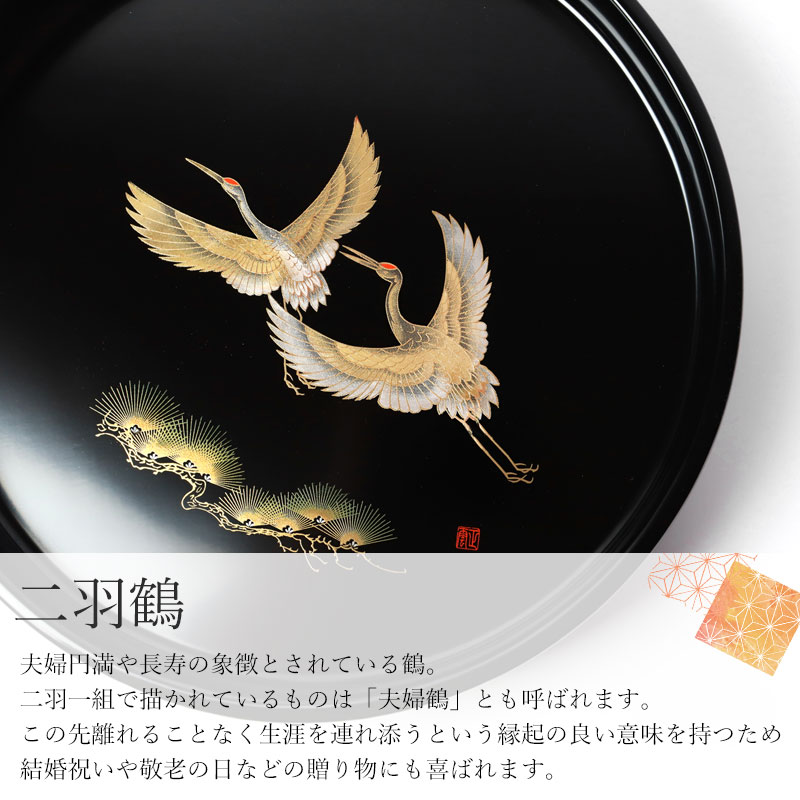 楽天市場】【5％クーポン配布中 23日まで】 お盆 紀州漆器 木製 丸盆