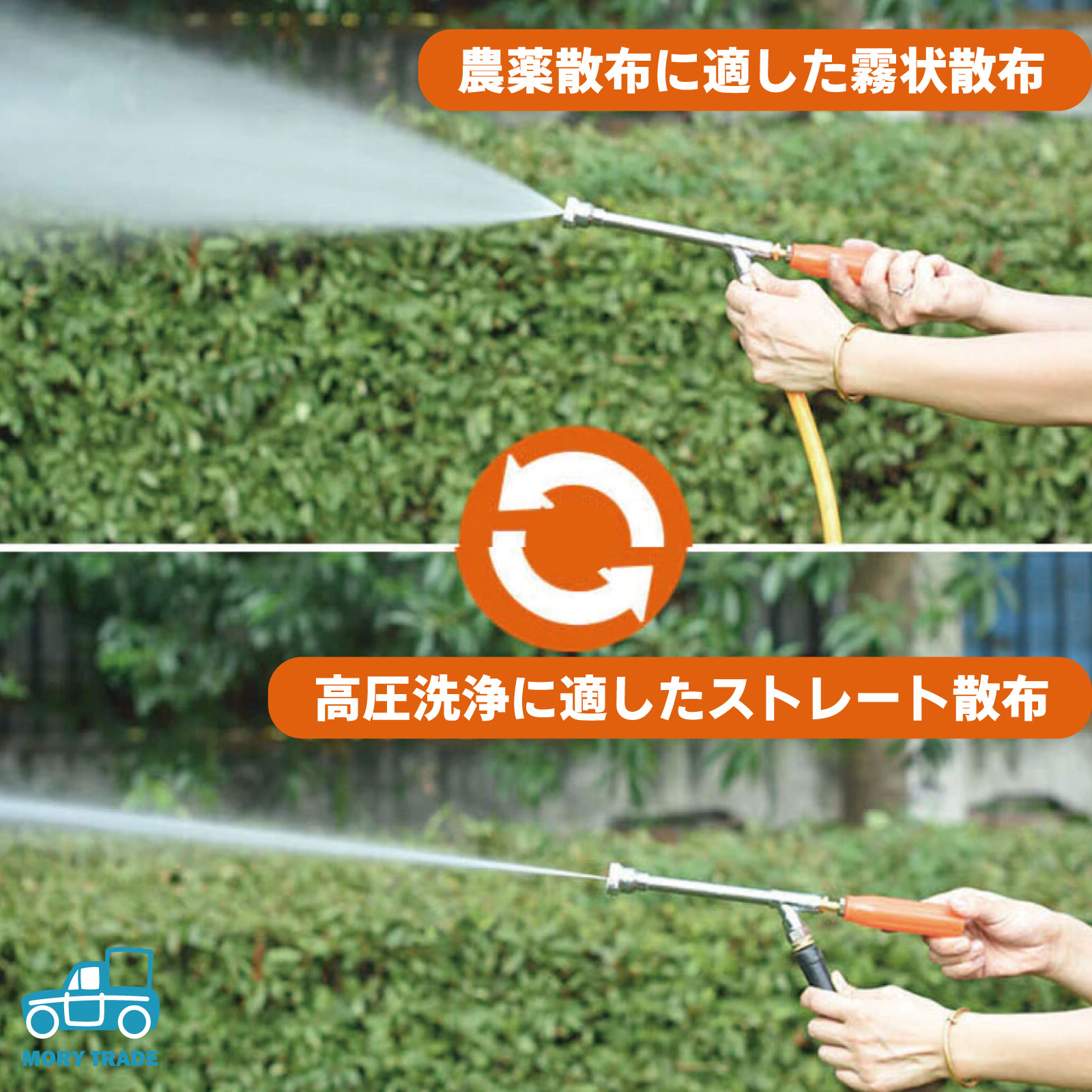 楽天市場】噴霧ノズル 33cm ストレート 噴霧器 ノズル ミニ 鉄砲 洗車