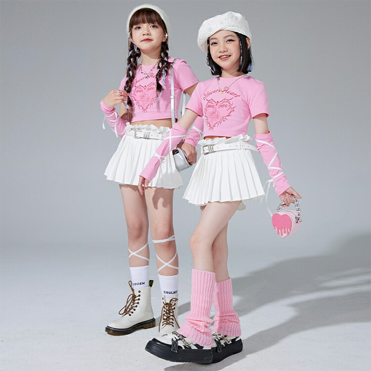 楽天市場】チアガール ピンク トップス 桜色 短袖 白 スカート フリル