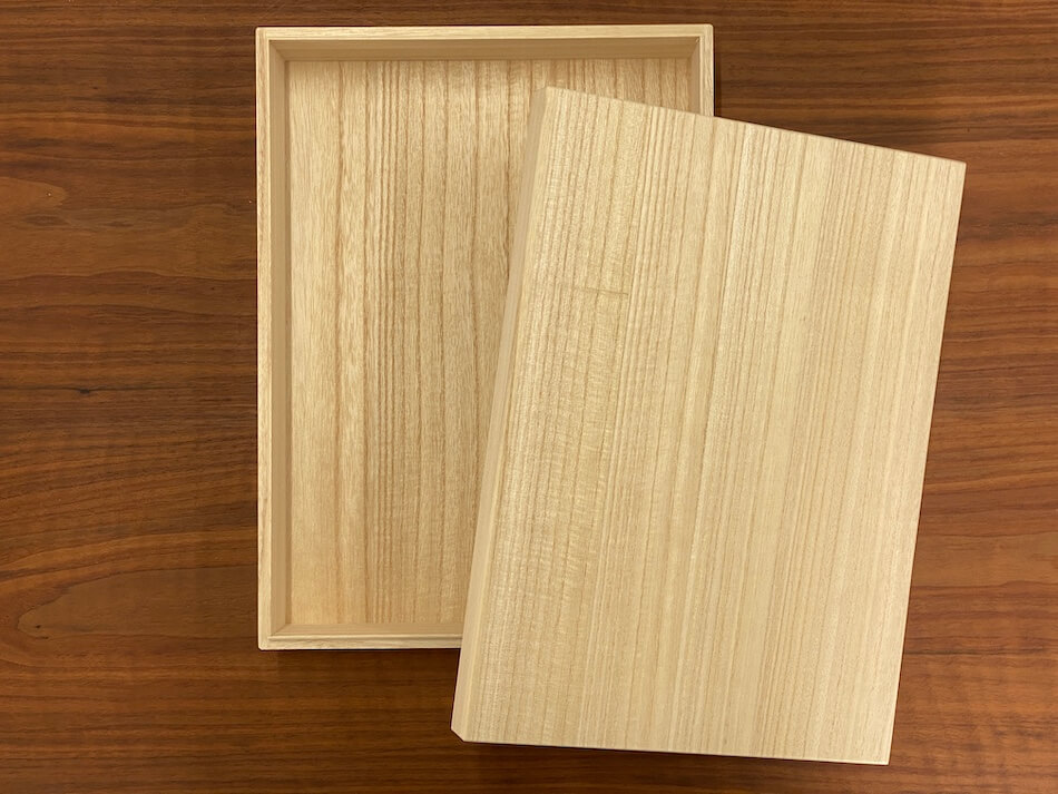 増田桐箱店 桐箱 Lサイズ W38.0cm×D26.0cm×H8.2cm 長方形 木箱 書類