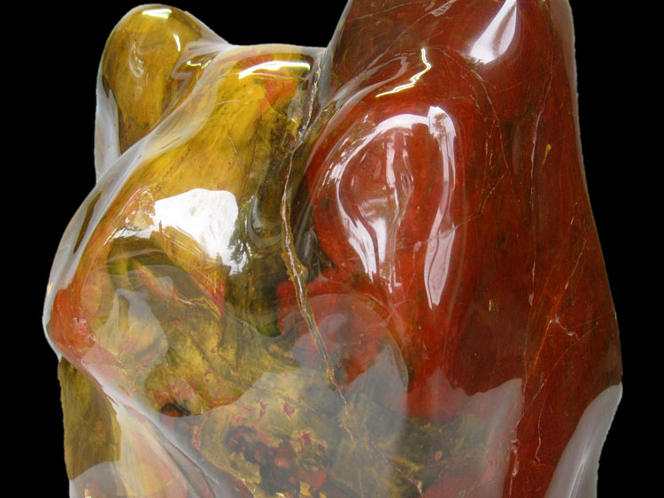 赤石 磨き 鑑賞石 水石 景石 【商品番号：m-ni131-2】