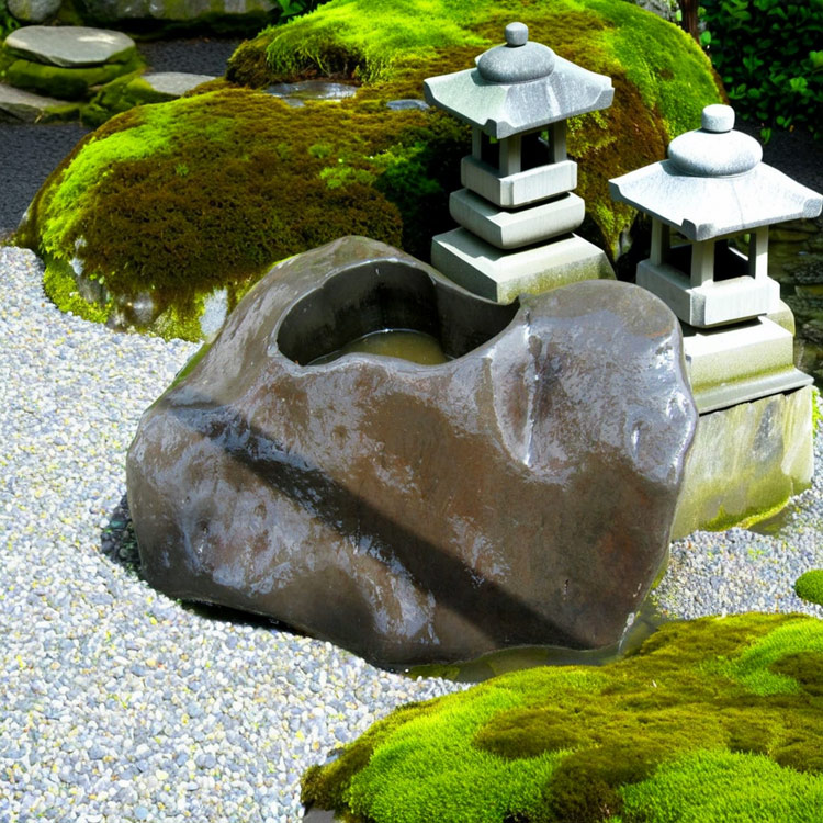 天然石 蹲(つくばい) 066 手水鉢【商品番号：m-ni066】