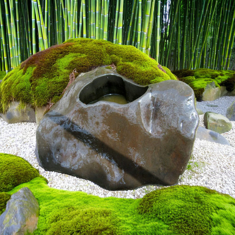 天然石 蹲(つくばい) 066 手水鉢【商品番号：m-ni066】