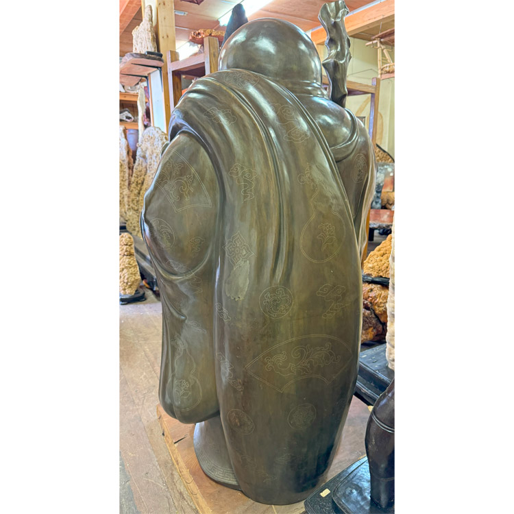 楽天市場】唐金 『布袋』 高さ約1m30cm 銀象嵌入り 七福神 開運