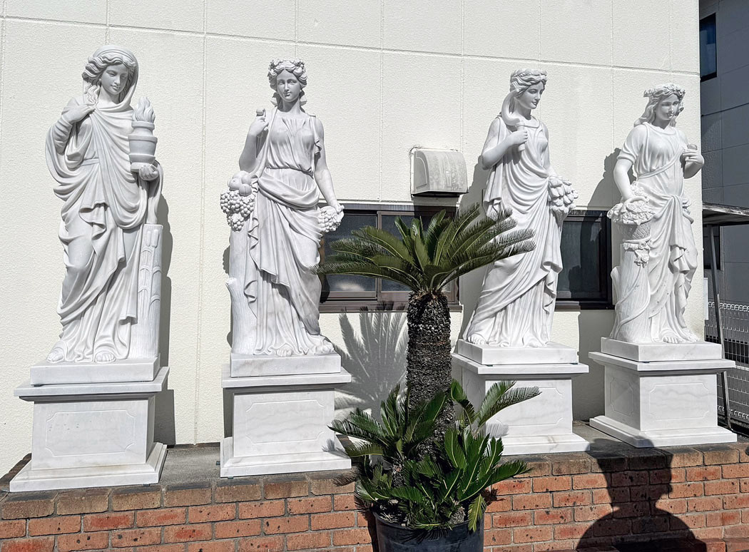 天然大理石彫刻 季節の乙女（夏）｜女性像・ヴィーナス像｜ガーデン